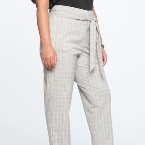 Eloquii High Waisted Plaid Cuff Pant Size 22